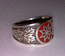 158) Кольцо Алатырь, с эмалью (красная, черная) 2500р)